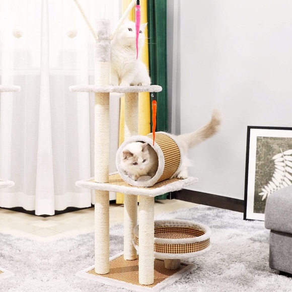 8 Pcs Pet Cat Interactive Toy Feather Wand Rod Kitty Bell Play Funny Teaser Set - Picture 10 of 10